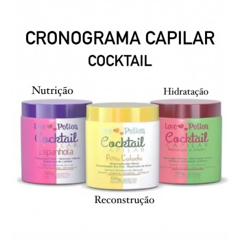 Kit Cronograma Cocktail Capilar Love Potion 3x 500g cd