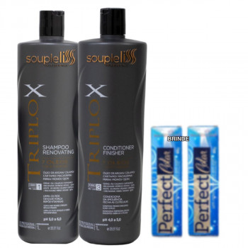 Kit Shampoo e Condicionador Renovating  Finisher Triplo X 2x1LT+Brinde