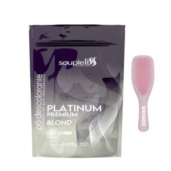 Pó Descolorante Souple Liss Platinum Plex 500g Prata + BRINDE 