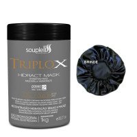 Mascara Triplo X  1kg Hidract Mask Soupleliss Professional + BRINDE
