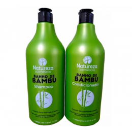 Shampoo e Condicionador Banho de Bambú Natureza Cosméticos 2x1000