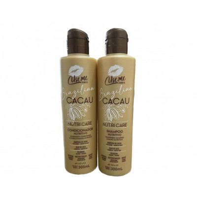 Shampoo e Condicionador nutri care Brazilian cacau use me cosmetic 2x300ml