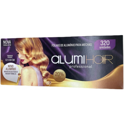 Papel Alumínio para Mechas Alumi Hair - 320 Folhas - 12x30cm
