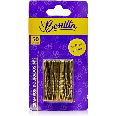 Grampos de Cabelo dourado Bonitta  Nº 5 – 50Un