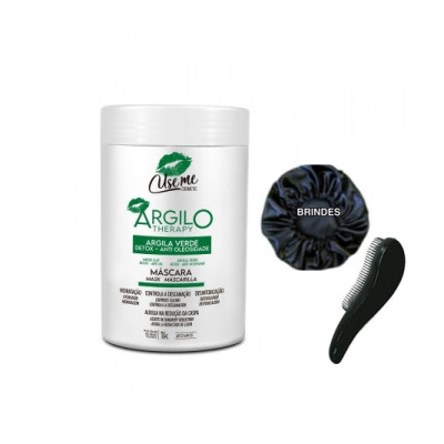 Máscara Use Me Argila Verde Detox Anti Caspa Hidratação 1KG + BRINDE